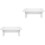 2St Wit Voetsteun Ergonomisch Home Kantoor Decoratief 6