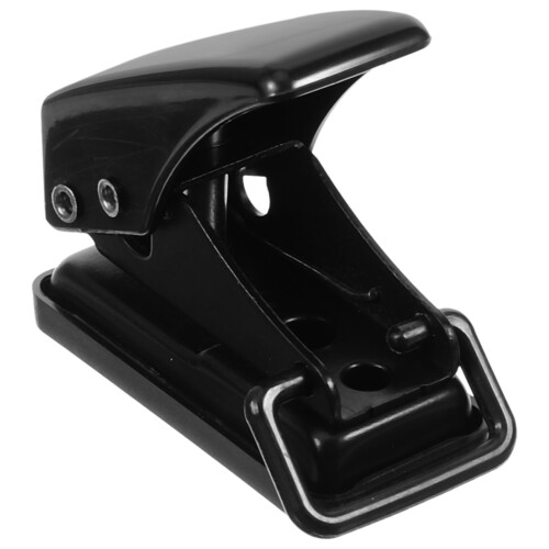 3Pcs Manual Hole Puncher Black Plastic Iron Office Planner Craft Tool 1