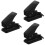 3Pcs Manual Hole Puncher Black Plastic Iron Office Planner Craft Tool 8