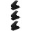 3Pcs Manual Hole Puncher Black Plastic Iron Office Planner Craft Tool 10