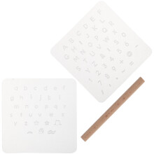 2Sets Vintage Lederprägung Set Zahl Buchstabe Holz Kunststoff