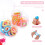 2Sets Elastische Haargummis Für Kinder ABS Mini Haarklammern 5