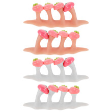 4Sets Silikon Zehenspreizer Für Pediküre, Weich, Bunt, Nagelkunst-Tool
