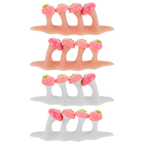 4Sets Silikon Zehenspreizer Für Pediküre, Weich, Bunt, Nagelkunst-Tool