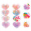 2Sets Elastische Haargummis Für Kinder ABS Mini Haarklammern 6