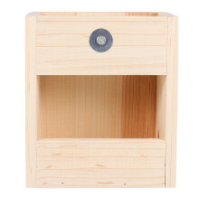 3Pcs Wood Feeder for Small Pets Light Yellow Cage-Mount Food Manger