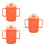 3Pcs Toddler Cups with Reusable Silicone Easy Grip Cups 8