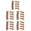 25Pcs Cork Handle Replacement for Trekking Poles Light Brown Soft Grip 10