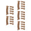 25Pcs Cork Handle Replacement for Trekking Poles Light Brown Soft Grip 7