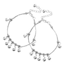 10Stk Verstellbare Glocken Knöchelkette Silber Tanzschmuck Damen