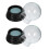 4Pcs Empty Clear Snow Globes with Black Wood Base for Crafting 1