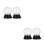 4Pcs Empty Clear Snow Globes with Black Wood Base for Crafting 7