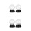 4Pcs Empty Clear Snow Globes with Black Wood Base for Crafting 4