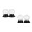 4Pcs Empty Clear Snow Globes with Black Wood Base for Crafting 5