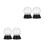 4Pcs Empty Clear Snow Globes with Black Wood Base for Crafting 6