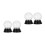 4Pcs Empty Clear Snow Globes with Black Wood Base for Crafting 9