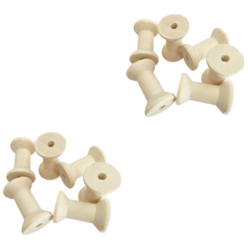 40St Vintage Houten Draadrol Roller Beige, Stevig En Functioneel 2