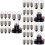 30Pcs Multi Color E10 Mini Light Bulbs Glass Alloy Replacement Kit 6