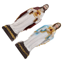 8Pièces Sculptures Sacrées Résine Décor Table Catholique