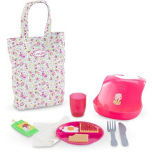 Zubehör für Puppen - COROLLE - Große Essensbox - Für Puppen von 36 und 42 cm - 11 Zubehörteile - Ab 2 Jahren