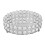 Crystal Cosmetic Makeup Tray Round Mirrored Metal20cm 3