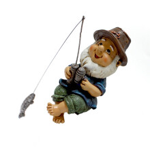 Statua di gnomi in miniatura in resina UV-protetta 9,8 7 4 cm
