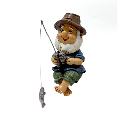 Mini-Gnom Harzstatue, 9,8  7  4 cm, für den Garten im Freien 2