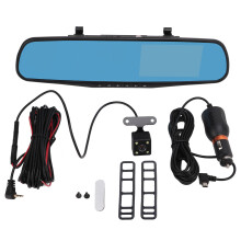 Auton DVR-peilikamera kaksoiskamera-asennuksella4K Ultra HD -etu- ja takanäkymä yönäkösilmukkatallennuksella Älykäs ajoavustaja,