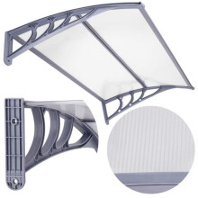 Toldo - SPRINGOS - 150x75cm - Aluminio - Policarbonato - Diseño Moderno