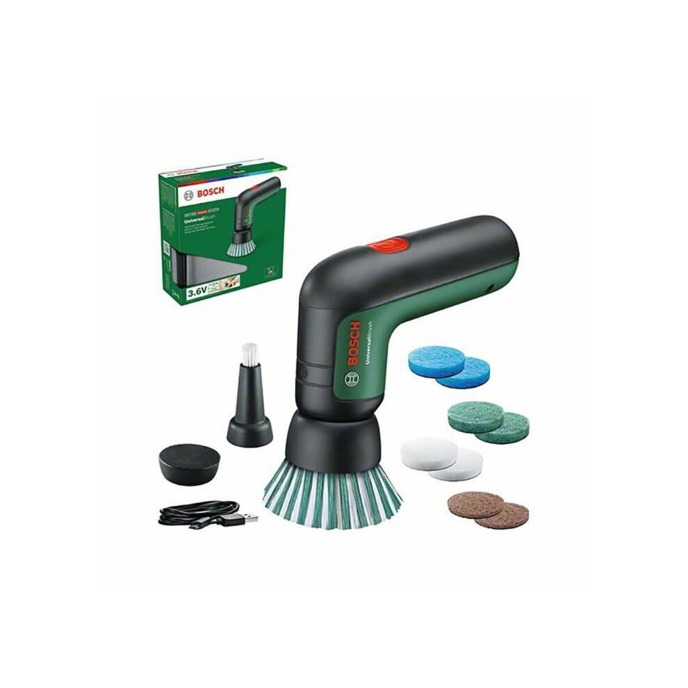 Bosch Universalbrush Electric Cleaning Brush Set - Black & Green, Green - Image 9