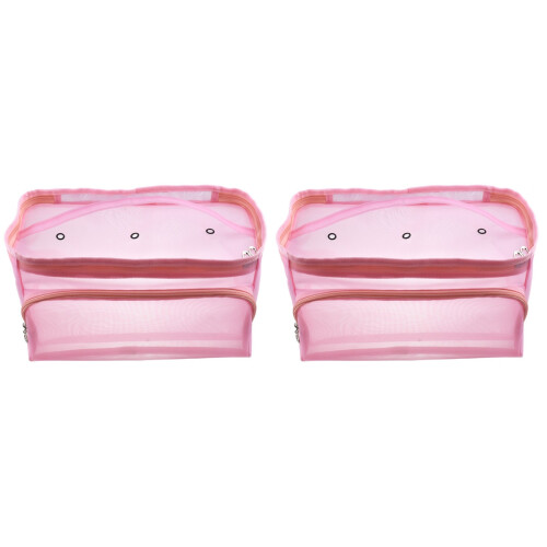 2St Lichtgewicht Roze Organizer Met Rits, Mesh Breitas 1