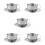 5Sets Exquisites Metall Tassen Set Silber Für Und Tee 10