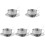 5Sets Exquisites Metall Tassen Set Silber Für Und Tee 4