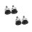 4Stk Wassersparender Dual Flush Wc- Push Button ABS Schwarz 3
