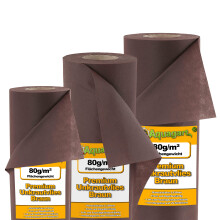 99 m² Garden fleece Weed control fabric Mulch fabric 80 g 1.8 m wide brown