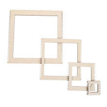 8Stk Webrahmen Holz Beige Starter Kit Für Kinder Weben