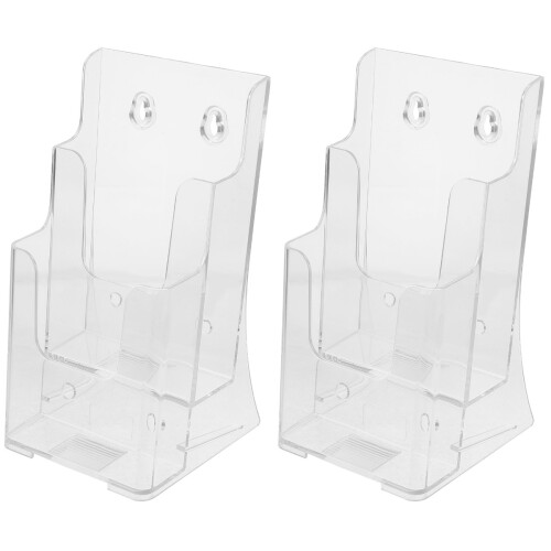 2Stk Klarer Schreibtisch-Aktenorganizer Mit Stabilem ABS-Material 2