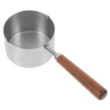 2Stk Cat & Dog Food Scoop Holz Edelstahl Kaffee Langlebig Präzise