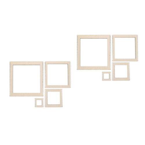 8Stk Webrahmen Holz Beige Starter Kit Für Kinder Weben 1