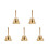 5Stk Messing Handglocke Lautes Kupfer Glocken Gold 9