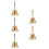 5Stk Messing Handglocke Lautes Kupfer Glocken Gold 7