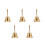 5Stk Messing Handglocke Lautes Kupfer Glocken Gold 5