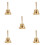 5Stk Messing Handglocke Lautes Kupfer Glocken Gold 4