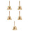 5Stk Messing Handglocke Lautes Kupfer Glocken Gold 6
