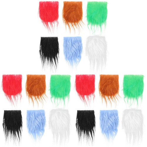 3Sets Falsche Wichtelbärte Mit Holzperlen Für DIY Deko 1