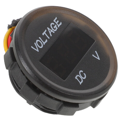 2Stk Universelles Dc Voltmeter Rund Display Wasserdicht Stk Gehäuse 2