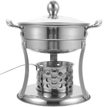 2Stk Robuster Hot Pot Mit Herd, Doppelgriff, Edelstahl Kochgeschirr