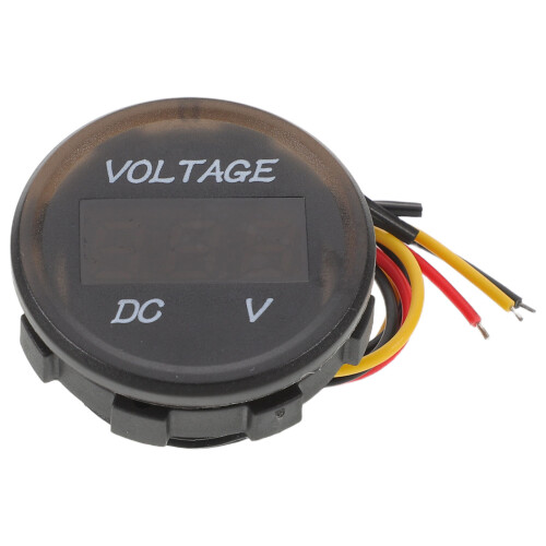 2Stk Universelles Dc Voltmeter Rund Display Wasserdicht Stk Gehäuse 1