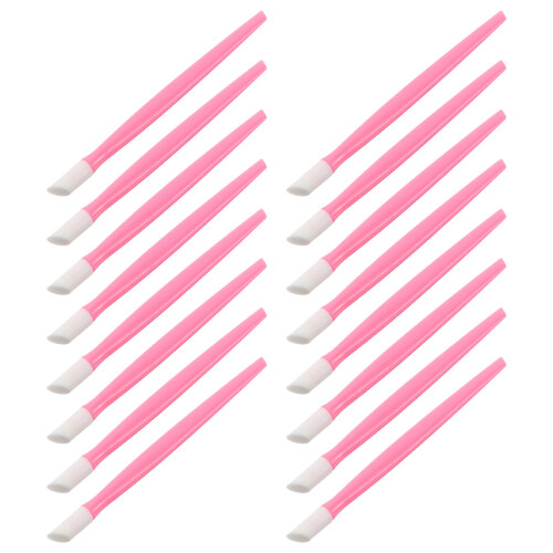 400Stk Pink Nagelpflege Tool Aus PP Maniküre Stift Mit Gummispitze 1