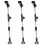 3Pièces Porte- Detachable Retractable Durable Noir 3